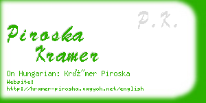 piroska kramer business card